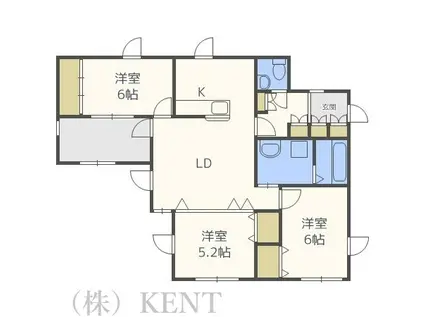 ケンコネスト(3LDK/3階)の間取り写真