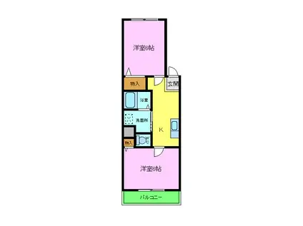 三貴マンション(2K/1階)の間取り写真