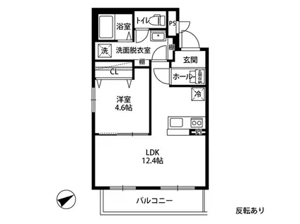 SOLANA C(1LDK/2階)の間取り写真