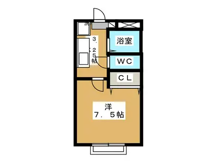 DEAR COURT(1K/1階)の間取り写真