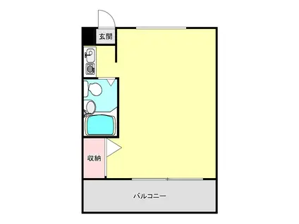 ベルエールII(ワンルーム/1階)の間取り写真