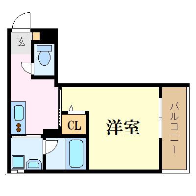 MAISON DE QUATRE III(1K/3階)の間取り写真
