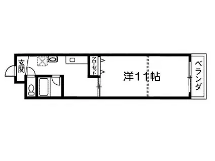 コーポラス間宮III(2K/3階)の間取り写真
