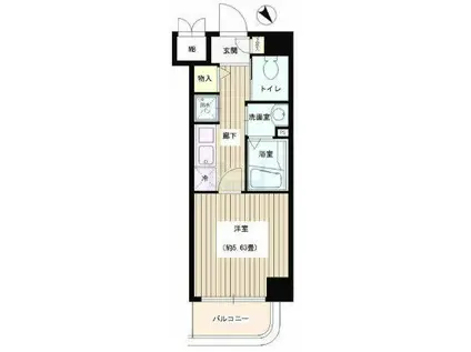 SCENAM(1K/3階)の間取り写真