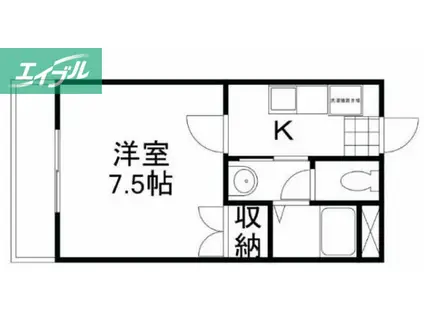 リアライズ津高(1K/4階)の間取り写真