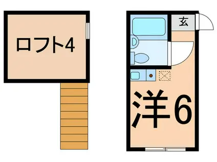 ユナイト市場マルチェロ(ワンルーム/1階)の間取り写真