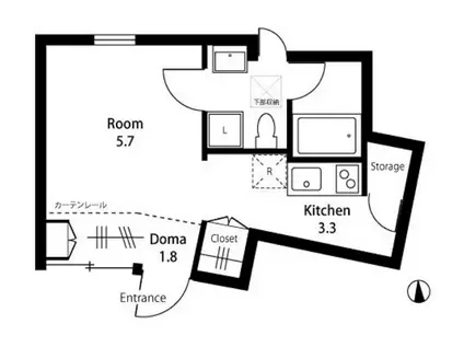 東急目黒線 武蔵小山駅 徒歩7分 3階建 築10年(1K/1階)の間取り写真
