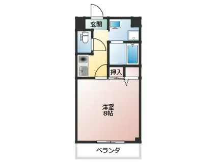 神領ステーションビル(1K/3階)の間取り写真