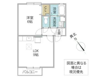 メゾン森PART12(1LDK/1階)の間取り写真