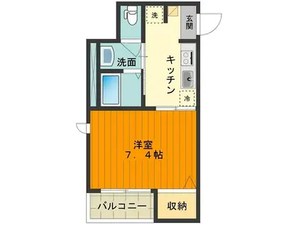 ラベルメゾン蒼風館(1K/1階)の間取り写真