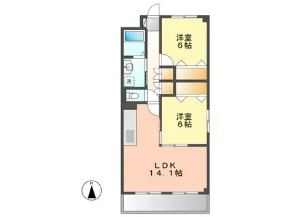 クレール(2LDK/1階)の間取り写真