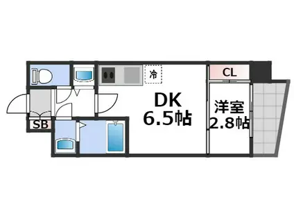セレニテ日本橋プリエ(1DK/4階)の間取り写真