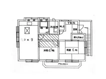 ハイツ星(2DK/2階)の間取り写真