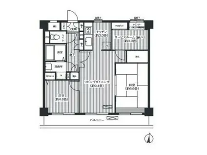 ドミール エムエス(2SLDK/3階)の間取り写真