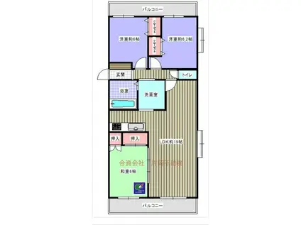 グランシエロ内坪井(3LDK/3階)の間取り写真