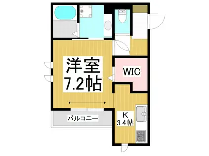 メゾン・ド・ココン(ワンルーム/2階)の間取り写真