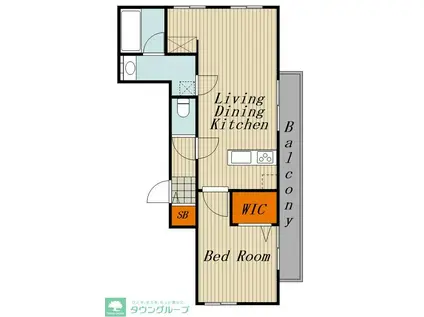 ヴィラ代沢(1LDK/3階)の間取り写真