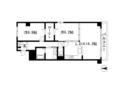 ラヴィーダ泉(2LDK/3階)の間取り写真