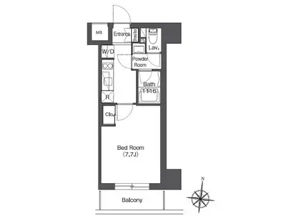 コンフォリア大島DEUX(1K/5階)の間取り写真