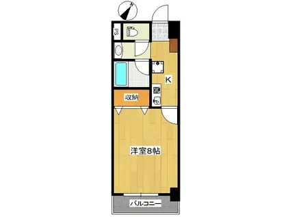 PLANTIER(1K/4階)の間取り写真