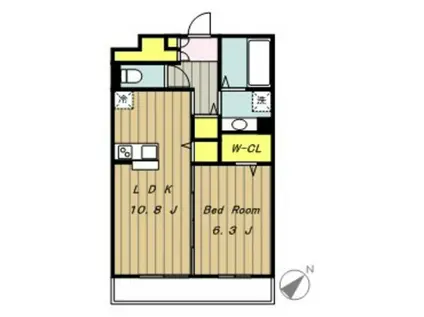 SAKULAⅡ(1LDK/3階)の間取り写真