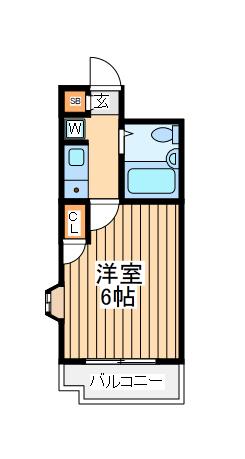 日神パレステージ小田急相模原(1K/4階)の間取り写真