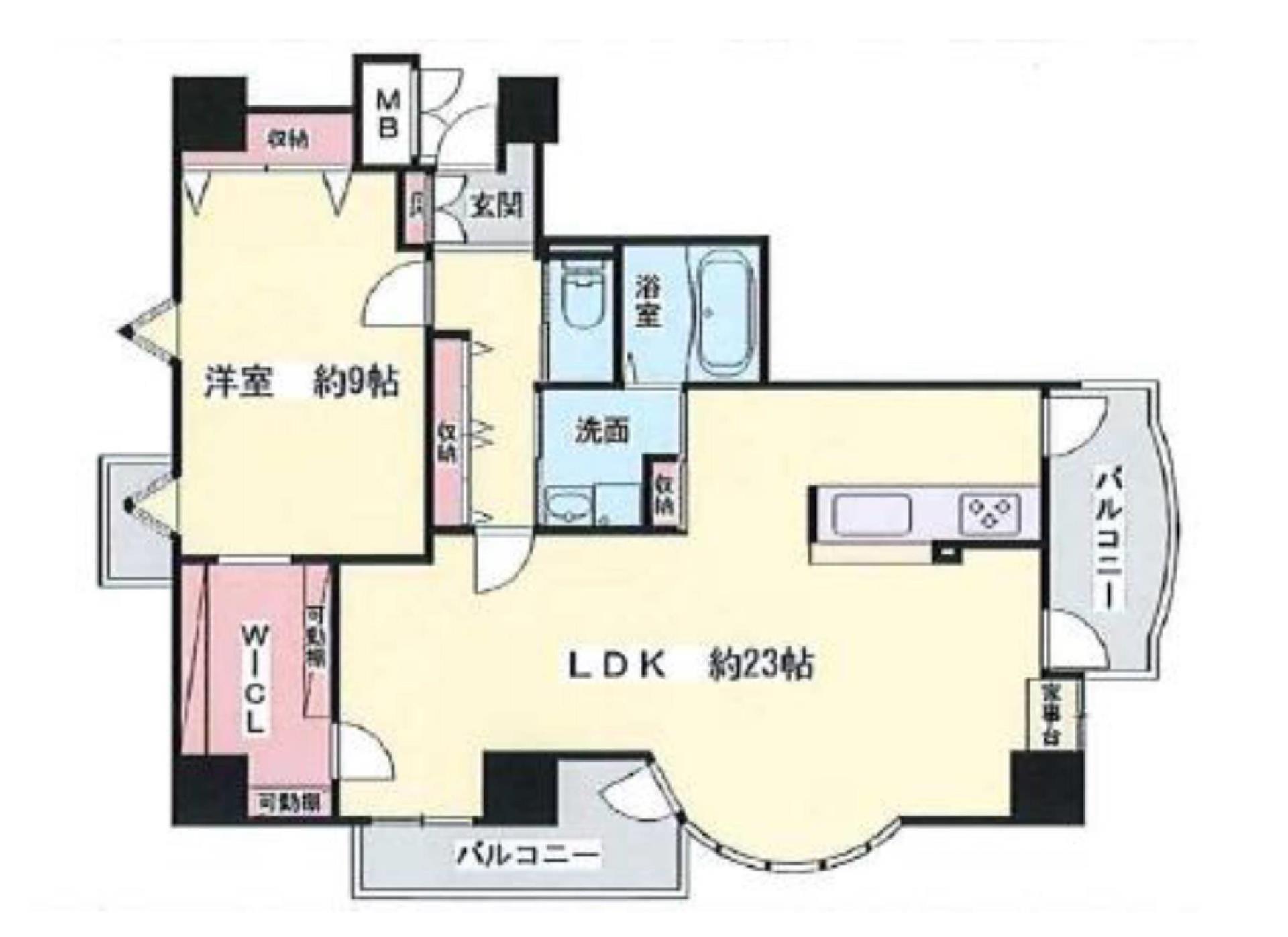 サンテデーレしかま(1LDK/3階)の間取り写真