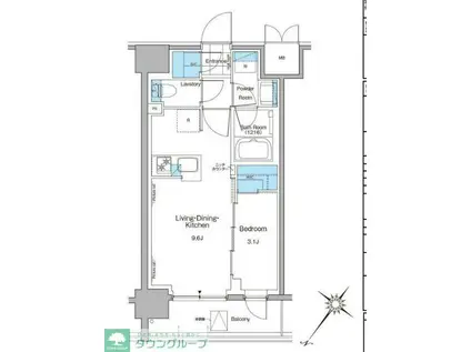 ルフォンプログレ西大井プレミア(1LDK/3階)の間取り写真