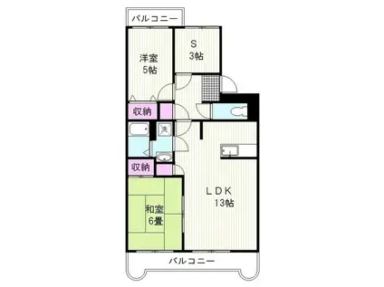 エスポワールSK-B(2SLDK/2階)の間取り写真