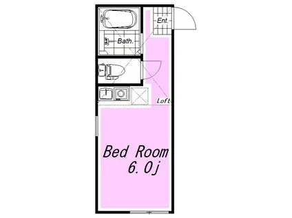 ユナイト末吉ミネストローネ(ワンルーム/2階)の間取り写真