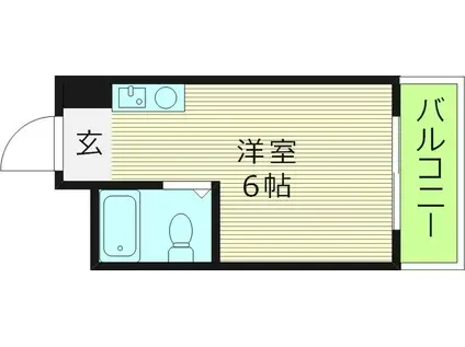 ジオナ関目(ワンルーム/2階)の間取り写真