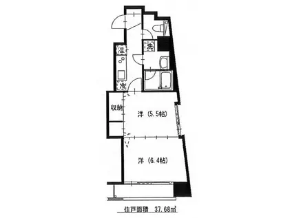 定禅寺HILL(1K/11階)の間取り写真