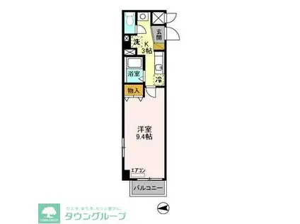 エスペランサM(1K/3階)の間取り写真