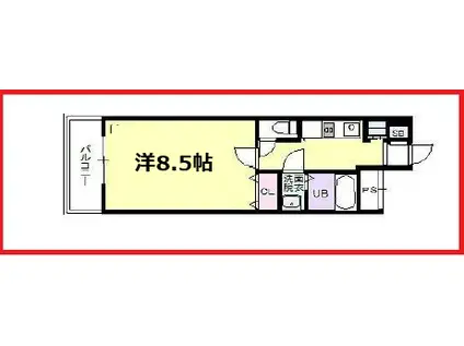 ピアヒルズ綾瀬(1K/5階)の間取り写真