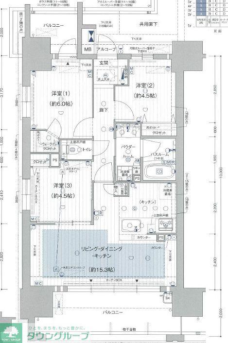 プレサンス グラン 栄 THE TOWER(3LDK/13階)の間取り写真