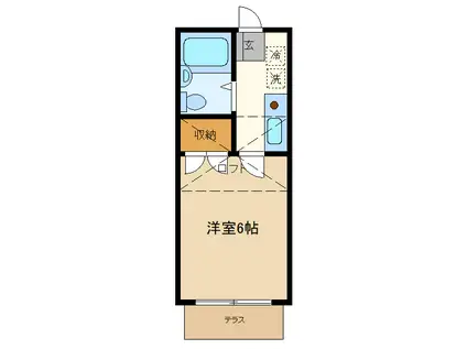 アネックス・ローズI(1K/1階)の間取り写真