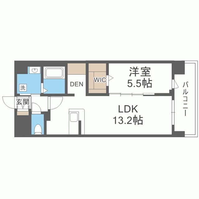 リヴェルナ平尾(1LDK/7階)の間取り写真