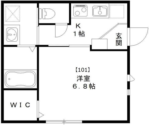 AVANCE(1K/1階)の間取り写真