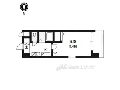 セトル御所東(1K/5階)の間取り写真