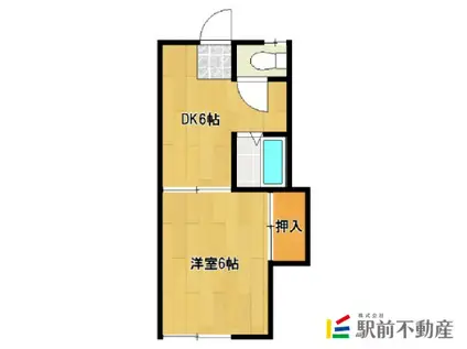 からたちブルーメII(1K/2階)の間取り写真