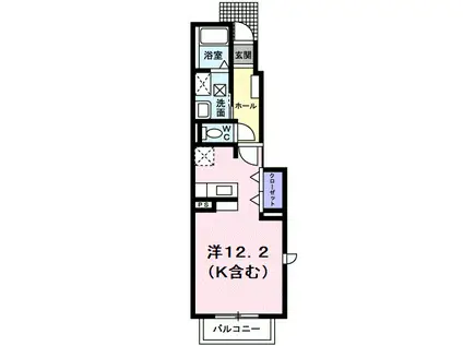 Gカントリーハイツ(ワンルーム/1階)の間取り写真