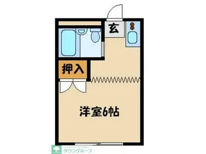 サンアベニュー北浦和(1K/1階)の間取り写真