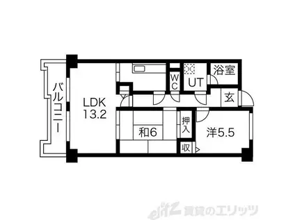 センチュリー竹谷(2LDK/2階)の間取り写真