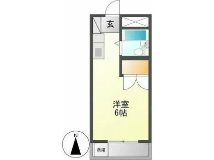 リッツハウス(1K/2階)の間取り写真