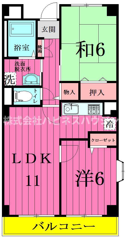 ル・モンテストS(2LDK/3階)の間取り写真