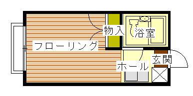 サンフラッツ橋戸(ワンルーム/2階)の間取り写真