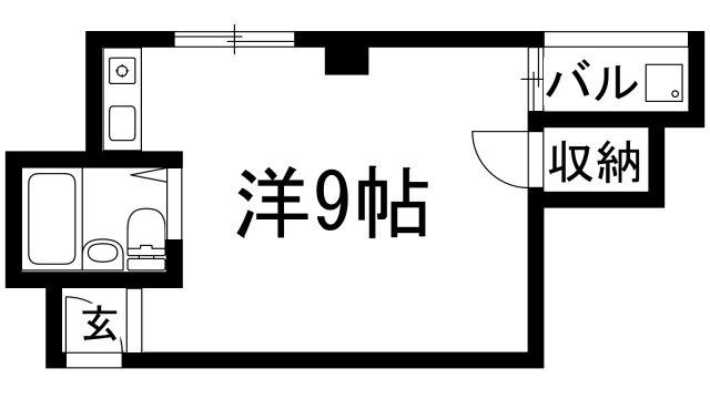 タムラビル(ワンルーム/5階)の間取り写真