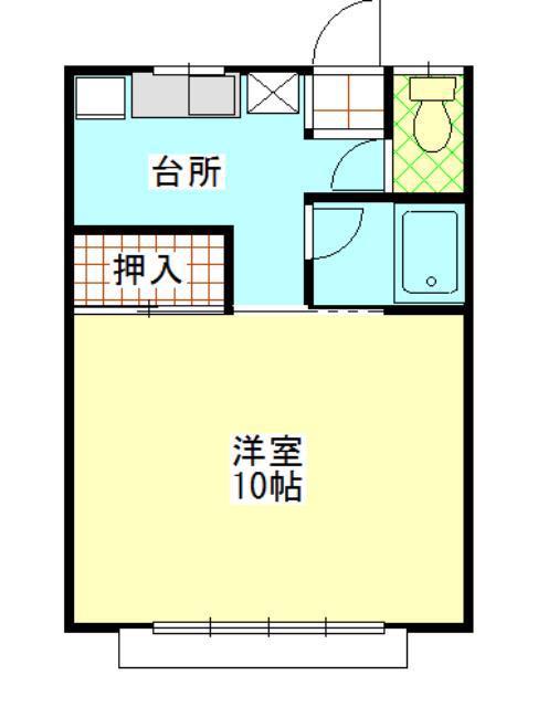 ハイツイーハトーブV(1K/1階)の間取り写真