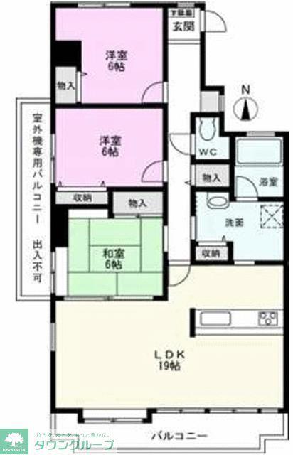 グランヴィラージュ(3LDK/4階)の間取り写真