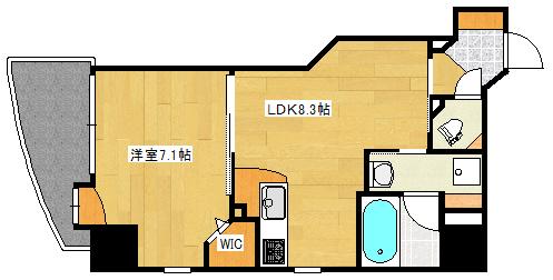 I・REWARD天満町(1LDK/7階)の間取り写真